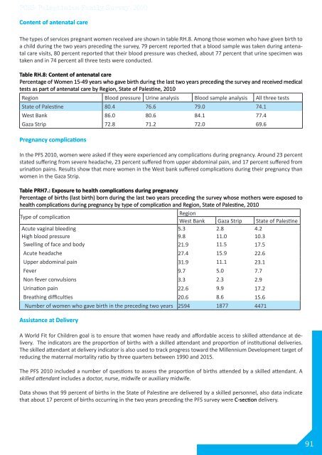 Palestinian Family Survey 2010 Final Report - Palestinian Central ...