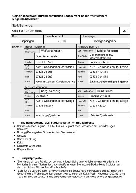 Gemeindenetzwerk Bürgerschaftliches Engagement Baden ...