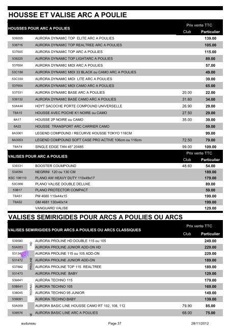 arcs classiques - Armurerie Audureau