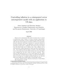 Controlling inflation in a cointegrated vector autoregressive model ...