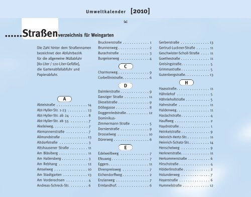 Ravensburg und Weingarten 2010 - Stadt Weingarten