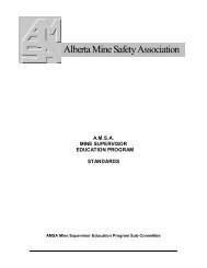 Alberta Mine Safety Association - AMSA Home Page