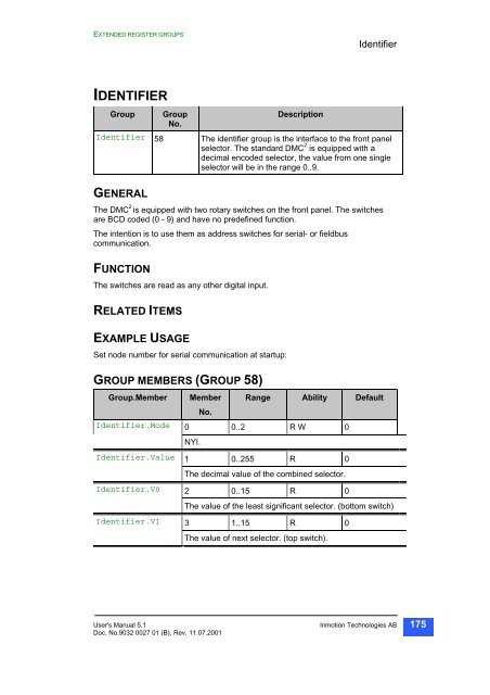 Table of Contents - TG Drives