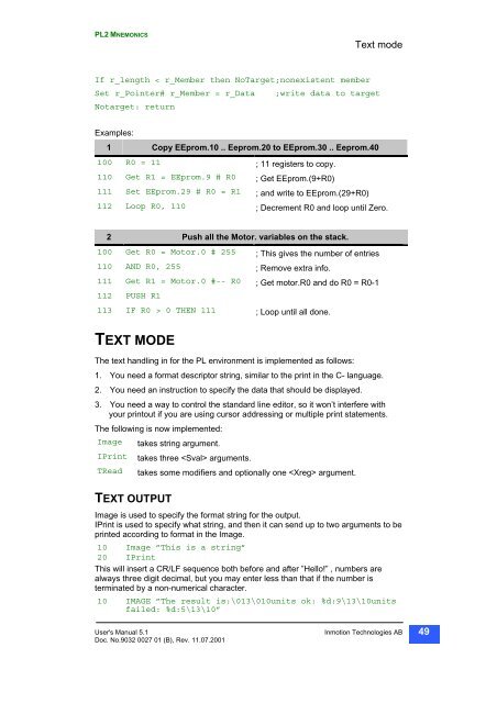 Table of Contents - TG Drives