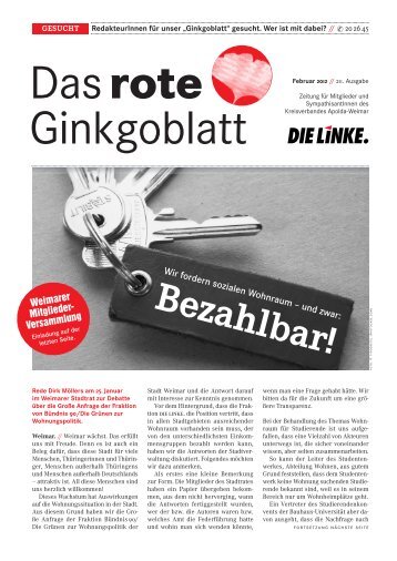 Ausgabe 02/2012 - DIE LINKE. Kreisverband Apolda-Weimar