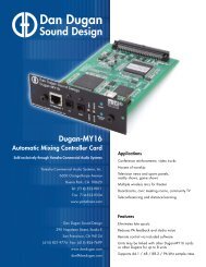 Model MY-16 Flier v2-2 - Dan Dugan Sound Design