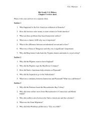 Ch. 5 Review 1 8th Grade US History Chapter 5 review sheet Please ...
