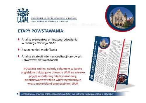 jak powstawaÅa strategia internacjonalizacji uam? - Erasmus