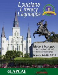 2013 COABE LAPCAE Conference Program (PDF)