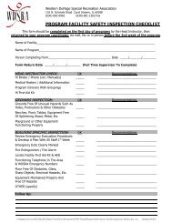 program facility safety inspection checklist - Western DuPage ...