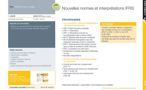 FORMAtiON 2013 - Groupe Revue fiduciaire