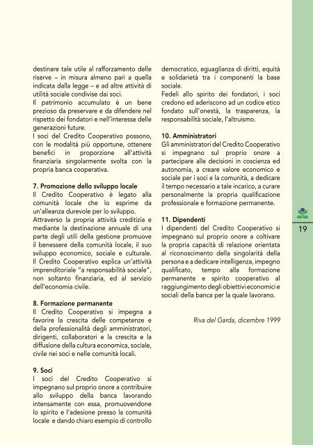 BILANCIO SOCIALE - Banca di Credito cooperativo di Piove di Sacco