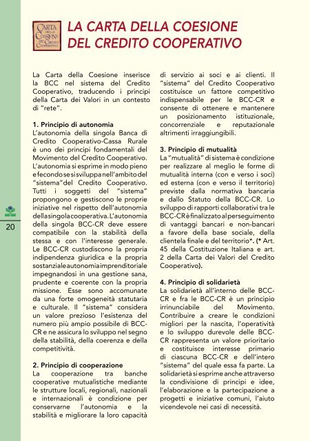 BILANCIO SOCIALE - Banca di Credito cooperativo di Piove di Sacco