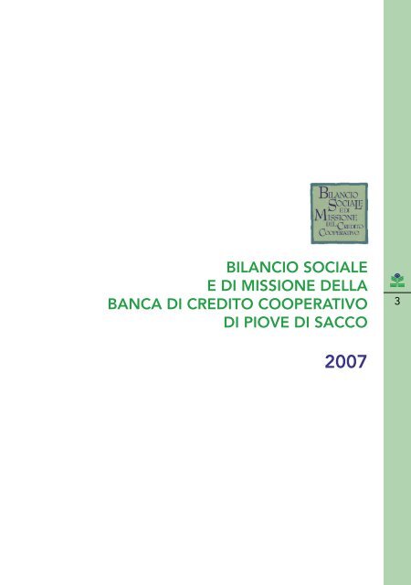 BILANCIO SOCIALE - Banca di Credito cooperativo di Piove di Sacco