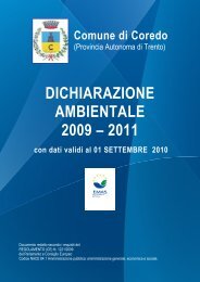 le attivitÃ  e gli aspetti ambientali - Comune di Coredo