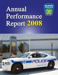 Annual Performance 2008 - Peel Regional Police