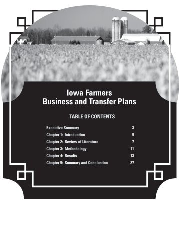 Iowa Farmers Business and Transfer Plans - Iowa State University ...