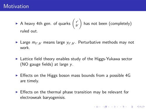 A lattice Higgs-Yukawa Model with Overlap Fermions - Lattice Seminar