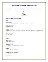 PAST AND PRESENT ALI PROJECTS.pdf - American Law Institute