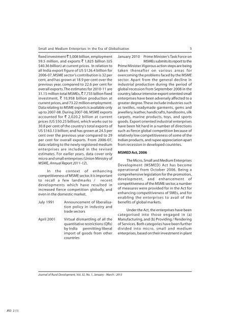 January - March 2013 - National Institute of Rural Development