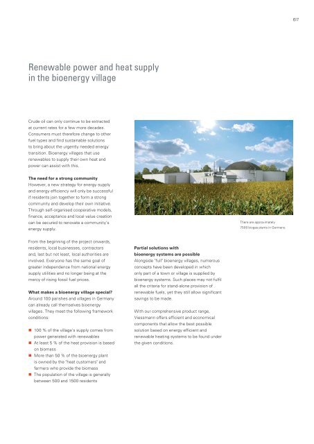 The bioenergy village: Power and heat from renewables - Viessmann