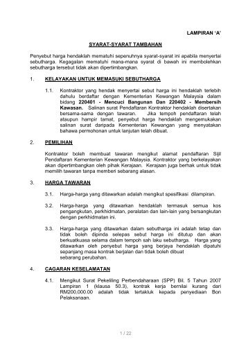 Fail Spesifikasi - Sistem Tender Dokumen dan Sebutharga - Selangor