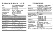 Preisliste Nr. 22 gültig ab 1.1.2012 FUNKAMATEUR