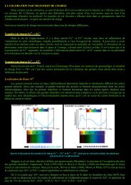 LA COLORATION PAR TRANSFERT DE CHARGE Dans certains ...