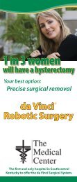 da Vinci Hysterectomy brochure - The Medical Center