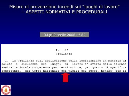 Misure di prevenzione incendi sui luoghi di lavoro - Ordine degli ...