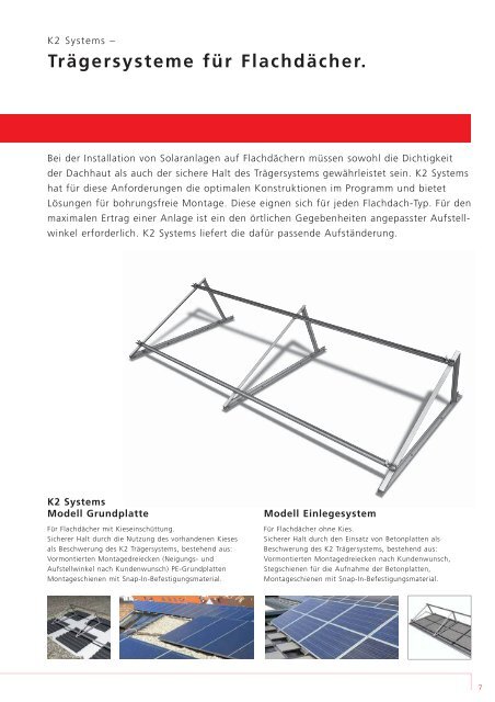 Montage-Systeme für Solartechnik