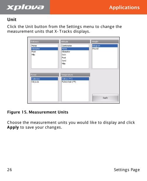 Using X-Tracks - Xplova