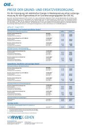 PREISE DER GRUND- UND ERSATZVERSORGUNG. - OIE AG