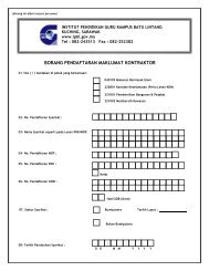 Borang Pendaftaran Kontraktor/Pembekal - Institut Pendidikan Guru ...