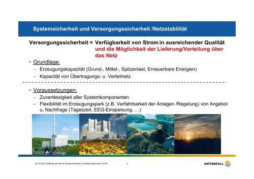 Thema: „Beitrag der Grund- und Spitzenlastkraftwerke zur ...