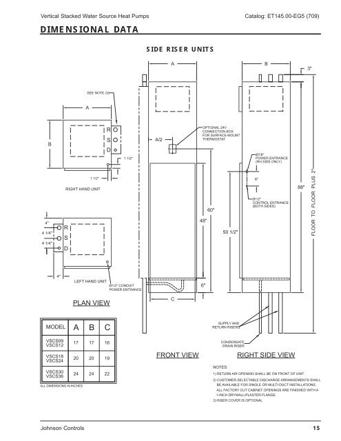 Vertical Stacked Water Source Heat Pumps, Catalog ... - Enviro-Tec