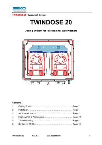 Seko Twindose 20 Series Inst.. - UK