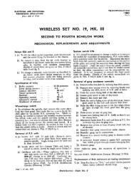 Wireless Set No.19, Mk.III. Second to Fourth ... - VMARSmanuals
