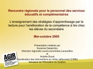 L'enseignement des stratÃ©gies d'apprentissage par la lecture pour l ...