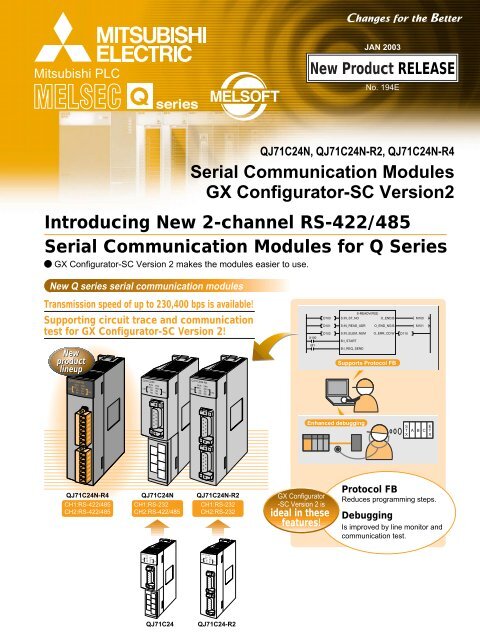 Serial Communication Modules GX Configurator-SC Version2