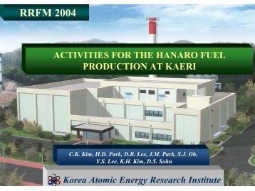 Activities for the HANARO Fuel Production at KAERI