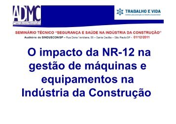 O impacto da NR-12 na gestÃ£o de mÃ¡quinas e ... - Trabalho e Vida