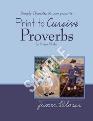 Print to Cursive Proverbs sample - Simply Charlotte Mason