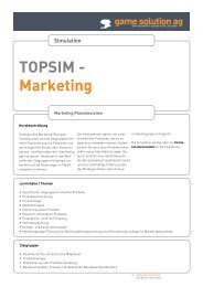 TOPSIM - Marketing Simulation - game solution ag