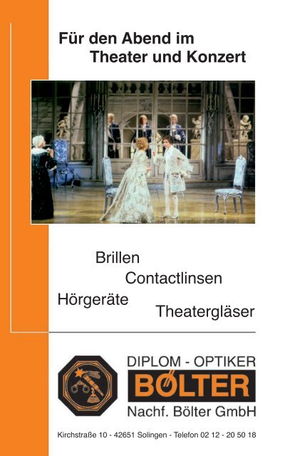 kultur leben. - Theater Solingen