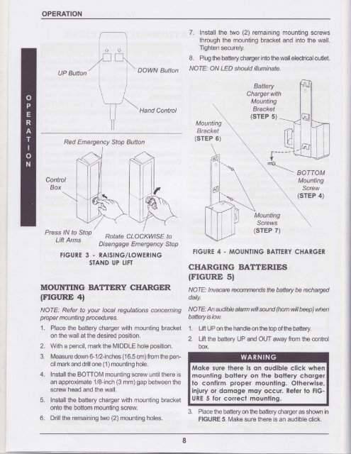 Invacare rechargeable patient lift battery manual - Mountainside ...