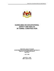 Guidelines on Occupational Safety and Health in Tunnel - Dosh