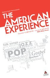 The American Experience - Madison Youth Choirs