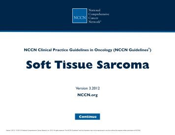 (NCCN GuidelinesÂ®) Soft Tissue Sarcoma