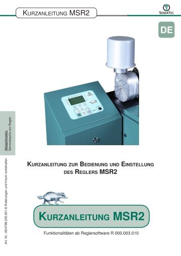 Kurzanleitung Dachs MSR 2 - SENERTEC - Service
